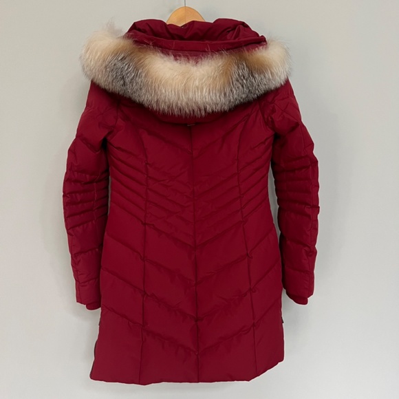 Parja quilted duck down puffer with detachable hood & fur trim - Picture 6 of 6